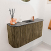 Mondiaz JOYA-DLUX 83.2cm toiletmeubel - ronding links en rechts kleur Dusk - Wastafel FAYE positie Midden 1 kraangat kleur Sombra. SW1426180