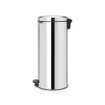 Brabantia NewIcon Poubelle à pédale - 30 litres - seau intérieur en plastique en métal - brilliant steel SW1117498