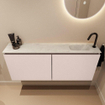 MONDIAZ TURE-DLUX Meuble toilette - 120cm - Rosee - EDEN - vasque Opalo - position droite - 1 trou de robinet SW1104544