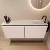 MONDIAZ TURE-DLUX Meuble WC 120 cm Rosee. Lavabo EDEN Opalo position droite. Avec 1 trou de robinet. SW1104544