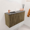 Mondiaz JOYA-DLUX Meuble de toilette 81,6cm - arrondi droit couleur Dusk - Vasque FAYE position Gauche 1 trou de robinet couleur Sombra. SW1426160