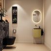 MONDIAZ TURE-DLUX 40cm toiletmeubel Oro. EDEN wastafel Lava positie links. Zonder kraangat. SW1103902