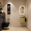 MONDIAZ TURE-DLUX Meuble toilette - 40cm - Oro - EDEN - vasque Lava - position gauche - sans trou de robinet SW1103902