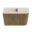 Mondiaz JOYA-DLUX Meuble de toilette 61,6cm - arrondi droit couleur Dusk - Vasque FAYE position Gauche Sans trou de robinet couleur Nata SW1425923