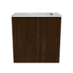 Mondiaz JOYA-DLUX Meuble de toilette 40cm - couleur Walnut - Vasque FAYE position Droite 1 trou de robinet couleur Glace SW1422335