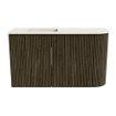 Mondiaz JOYA-DLUX Meuble de salle de bains 71,6cm - arrondi droit couleur Shadow - Vasque FAYE position Gauche 1 trou de robinet couleur Meli SW1424915