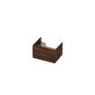 INK Wastafelonderkast - 60x45x35cm - 1 lade - greeploos - met houten keerlijst - MFC - Koper eiken SW352414