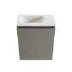 MONDIAZ TURE-DLUX Meuble toilette - 40cm - Smoke - EDEN - vasque Ostra - position gauche - 1 trou de robinet SW1105119