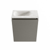 MONDIAZ TURE-DLUX Meuble WC 40 cm Smoke. EDEN vasque Ostra position gauche. Avec 1 trou de robinet. SW1105119