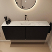 MONDIAZ TURE-DLUX Meuble toilette - 120cm - Urban - EDEN - vasque Opalo - position centrale - sans trou de robinet SW1104175