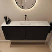 MONDIAZ TURE-DLUX meuble WC 120 cm Urban. EDEN lavabo Opalo position milieu. Sans trou de robinet. SW1104175