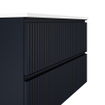 Saniclass Prime Blend Wastafelonderkast - 100x55x45.9cm - 2 lades - geintegreerde greep - MDF - mat marine blauw SW892649