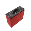 MONDIAZ TURE-DLUX Meuble toilette - 60cm - Fire - EDEN - vasque Lava - position centrale - 1 trou de robinet SW1103778