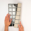 La Mosaic Factory Barcelona carreau mosaïque - 30,9x30,9cm - carrelage mural - Carré - Porcelaine Noir Brillant SW62173