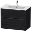 Duravit D-neo Meuble sous vasque 81x46.2x62.5cm 1 tiroir Chêne (noir) mat SW640889