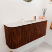 Mondiaz JOYA-DLUX 103.2cm toiletmeubel - ronding links en rechts kleur Ruby - Wastafel FAYE positie Midden 1 kraangat kleur Meli. SW1425402