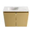 MONDIAZ TURE-DLUX Meuble WC 60 cm Oro. EDEN vasque Ostra position gauche. Avec 1 trou de robinet. SW1104965