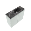 MONDIAZ TURE-DLUX Meuble toilette - 60cm - Greey - EDEN - vasque Lava - position droite - sans trou de robinet SW1103806