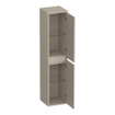 BRAUER Adore Wavy armoire haute - 160x35x35cm - 2 portes - ouvrant à gauche ou à droite - sans poignée - beige mat SW1198506