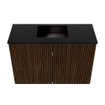 Mondiaz JOYA 60cm meuble de toilette - couleur Walnut - Vasque FAYE position Milieu Sans trou de robinet couleur Urban. SW1421336