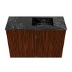 Mondiaz JOYA-DLUX 60cm toiletmeubel - kleur Ruby - Wastafel FAYE positie Rechts 1 kraangat kleur Lava. SW1423601