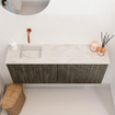 Mondiaz JOYA-DLUX 100cm meuble de toilette - couleur Shadow - Vasque FAYE position Gauche Sans trou de robinet couleur Ostra. SW1423030