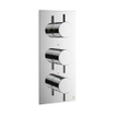 Crosswater MPRO ensemble encastré robinet de douche thermostatique vertical 2 robinets d'arrêt partie apparente chrome SW385414