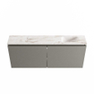 MONDIAZ TURE-DLUX Meuble toilette - 120cm - Smoke - EDEN - vasque Frappe - position droite - sans trou de robinet SW1103048