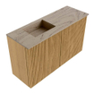 Mondiaz JOYA-DLUX Meuble de toilette 70cm - couleur Oak - Vasque FAYE position Gauche Sans trou de robinet couleur Arena SW1423850