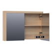BRAUER Rise Armoire de toilette 99x15x70cm Chêne massif Smoked Oak SW223488