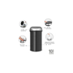 Brabantia Touch Bin Afvalemmer - 60 liter - matt black/matt steel fingerprint proof SW1117340