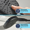 Grohe Vitalio Comfort 250 QuickFix Douche pluie - pomme de douche 25cm - douchette carrée - 2 jets - sans inverseur - noir mat SW1126945