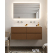 Mondiaz VICA ensemble de meuble de salle de bain - 120cm - meuble sous-vasque repos - 4 tiroirs - lavabo cloud double - sans trou de robinet version XL 60cm de haut SW1089723