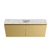 MONDIAZ TURE-DLUX Meuble toilette - 120cm - Oro - EDEN - vasque Glace - position centrale - 1 trou de robinet SW1103403