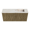 Mondiaz JOYA-DLUX 90cm toiletmeubel - kleur Dusk - Wastafel FAYE positie Rechts Zonder kraangat kleur Frappe. SW1423094