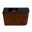 Mondiaz JOYA 61.6cm toiletmeubel - ronding rechts kleur Ruby - Wastafel FAYE positie Links Zonder kraangat kleur Urban. SW1421823
