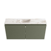 MONDIAZ TURE-DLUX meuble WC 100 cm Army. Lavabo EDEN Frappe position milieu. Sans trou de robinet. SW1102674