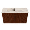 Mondiaz JOYA-DLUX 70cm toiletmeubel - kleur Ruby - Wastafel FAYE positie Links 1 kraangat kleur Nata. SW1425424
