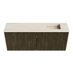 Mondiaz JOYA-DLUX 100cm meuble de salle de bains - couleur Shadow - Vasque FAYE position Droite Sans trou de robinet couleur Meli. SW1424891