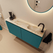 MONDIAZ TURE-DLUX Meuble toilette - 100cm - Smag - EDEN - vasque Frappe - position droite - 1 trou de robinet SW1103067