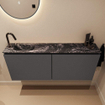 MONDIAZ TURE-DLUX meuble de toilettes 120 cm Dark Grey. Lavabo EDEN Lava position gauche. Avec 1 trou de robinet. SW1103787