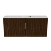 Mondiaz JOYA-DLUX 90cm meuble de salle de bains - couleur Walnut - Vasque FAYE position Milieu Sans trou de robinet couleur Opalo. SW1422500