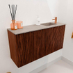 Mondiaz JOYA-DLUX 80cm toiletmeubel - kleur Ruby - Wastafel FAYE positie Rechts 1 kraangat kleur Saba. SW1425586