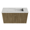 Mondiaz JOYA-DLUX Meuble de toilette 70cm - couleur Dusk - Vasque FAYE position Droite 1 trou de robinet couleur Opalo. SW1423302