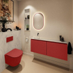 MONDIAZ TURE-DLUX 120cm toiletmeubel Fire. EDEN wastafel Opalo positie links. Zonder kraangat. SW1104297