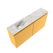 MONDIAZ TURE-DLUX 100cm toiletmeubel Ocher. EDEN wastafel Glace positie links. Met 1 kraangat. SW1103392