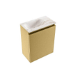 MONDIAZ TURE-DLUX Meuble toilette - 40cm - Oro - EDEN - vasque Frappe - position gauche - sans trou de robinet SW1102904