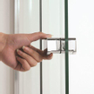 Crosswater Clear 6 porte coulissante 150x195cm 8mm verre de sécurité clair profilé noir mat SW487131