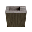 Mondiaz JOYA-DLUX 40cm toiletmeubel - kleur Shadow - Wastafel FAYE positie Links Zonder kraangat kleur Oza. SW1425026