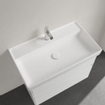 Villeroy & Boch Collaro lavabo-meuble - 80x47cm - sans trop-plein 1 trou de robinet blanc SW358327